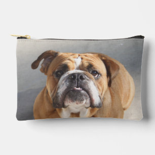 Bulldog-Gesicht - English Bulldog, Brown Zubehörtasche