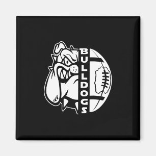 Bulldog-Gesicht Halb-Fußballball-Spaß-Teppich Magnet