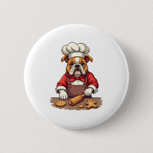 Bulldog Gingerbrot Koch Button