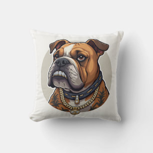 Bulldog & Girl-Kissen Kissen