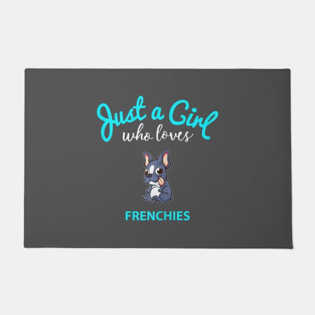 Bulldog Girls Französisch Bulldog Geschenk Fußmatte (Vorderseite)