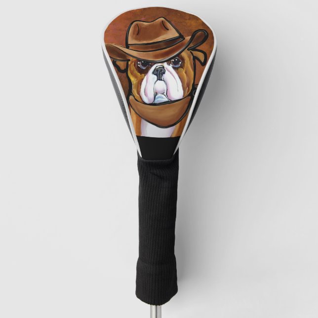 Bulldog Golf Headcover (Vorderseite)