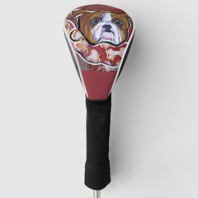 Bulldog Golf Headcover (Vorderseite)