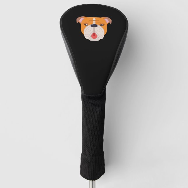 Bulldog Golf Headcover (Vorderseite)