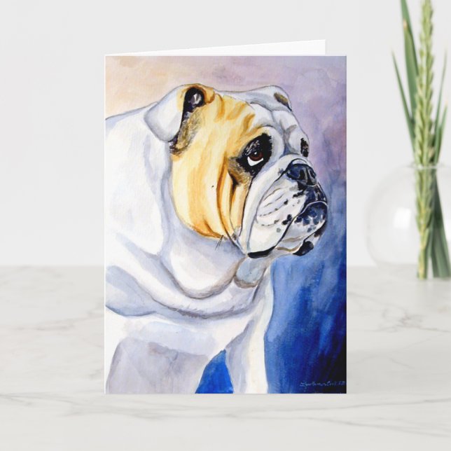 Bulldog Greeting Cards Karte (Vorderseite)