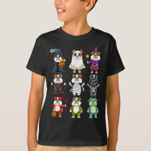 Bulldog Gruseliger Boo-Jee-Horror-Kürbis Bulldogge T-Shirt