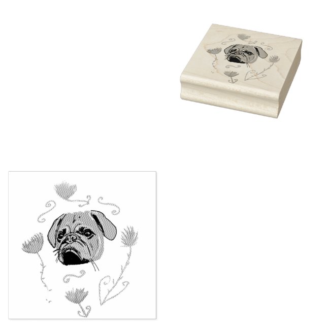 Bulldog Gummistempel (Stempel)