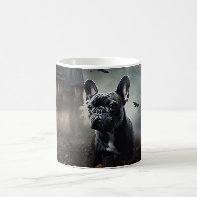 Bulldog Halloween Beängstigend Kaffeetasse (Mittel)