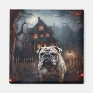 Bulldog Halloween Beängstigend Magnet