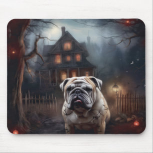 Bulldog Halloween Beängstigend Mousepad