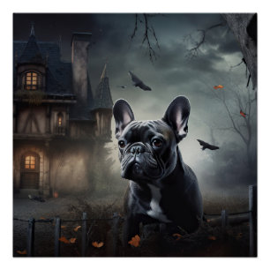 Bulldog Halloween Beängstigend Poster
