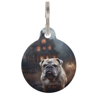 Bulldog Halloween Gruselig Haustiermarke