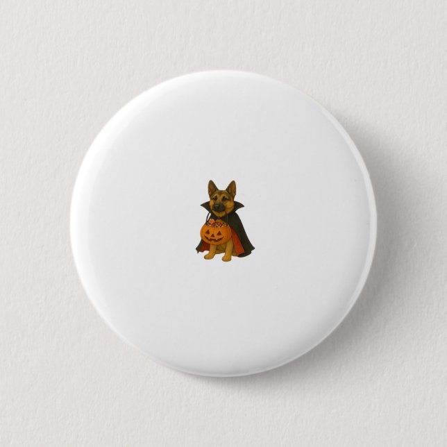 Bulldog Halloween Hund in Vampire Kostüm wi Button (Vorderseite)