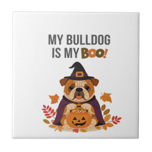 Bulldog Halloween Kostüm Mein Bulldog ist mein Bo Fliese