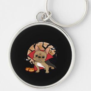 Bulldog Halloween Pumpkin Frenchie Hexe Schlüsselanhänger