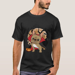 Bulldog Halloween Pumpkin Frenchie Hexe T-Shirt
