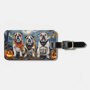 Bulldog Halloween Spooky Gepäckanhänger