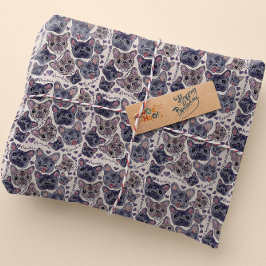 Bulldog-HandGezeichnet Cartoon Geschenkpapier