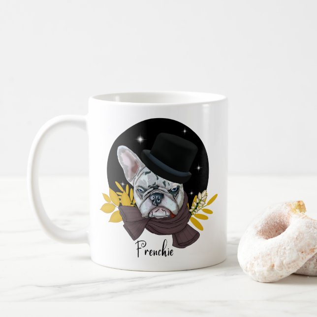 Bulldog-Handsome Frenchie Kaffeetasse (Mit Donut)