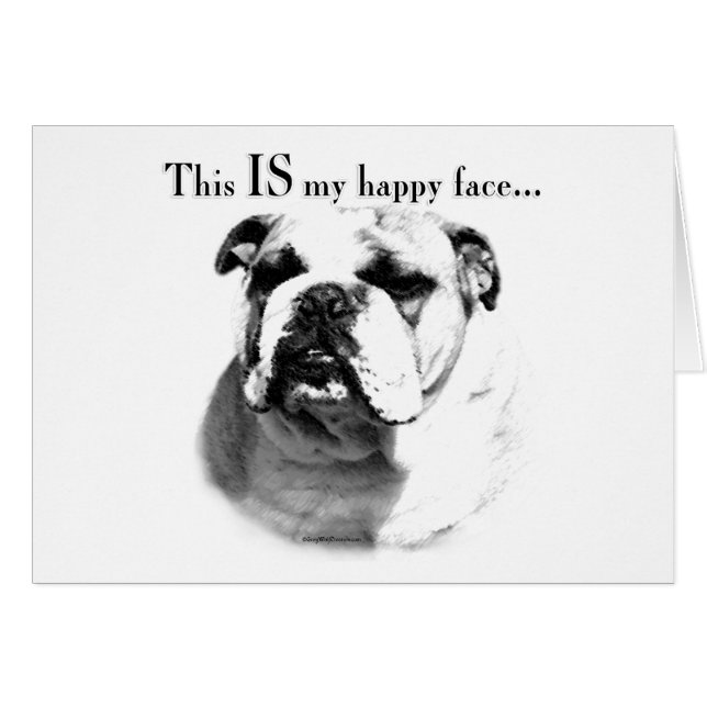 Bulldog Happy Face (Vorderseite (Horizontal))