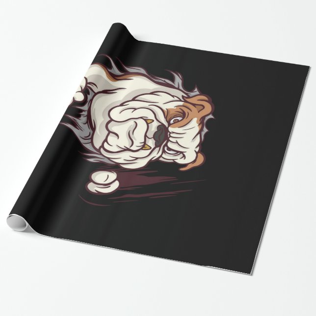 Bulldog Head English Bulldog Lover Geschenkpapier (Ungerollt)
