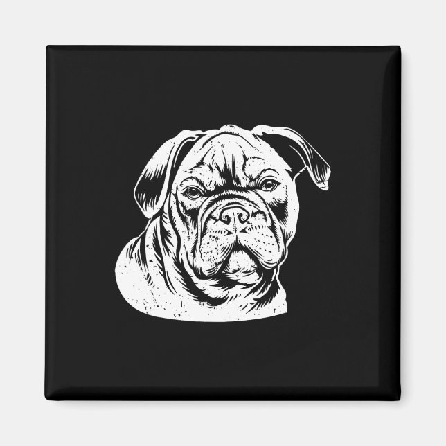 Bulldog Head Magnet (Vorne)