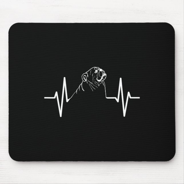 Bulldog Heartbeat Mousepad (Vorne)