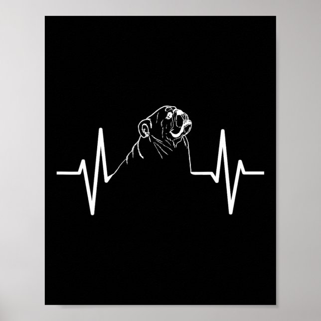 Bulldog Heartbeat Poster (Vorne)