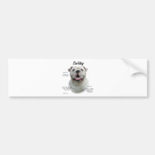 Bulldog-History-Design Autoaufkleber