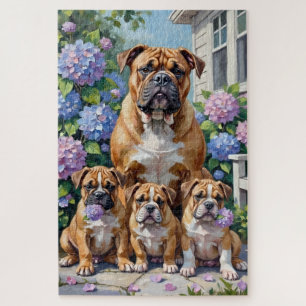 Bulldog-Hortensien-Gartenkunst