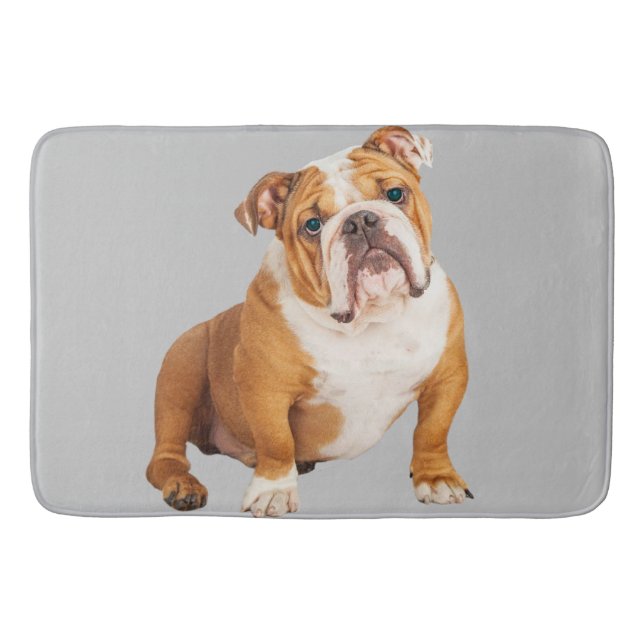 Bulldog-Hund Badematte (Vorderseite)