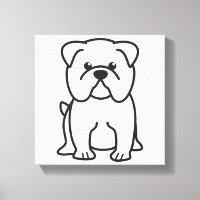 Bulldog-Hund-Cartoon