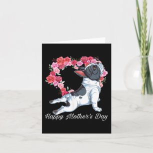 Bulldog Hund Herz florale Happy Mother's Day Gesch Karte