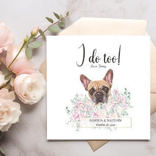 Bulldog-Hund Hochzeitcocktail Napkins Serviette