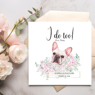 Bulldog-Hund Hochzeitcocktail Napkins Serviette