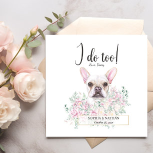 Bulldog-Hund Hochzeitcocktail Napkins Serviette