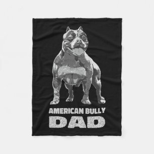 Bulldog Hund Lover American Bully Vater Fleecedecke
