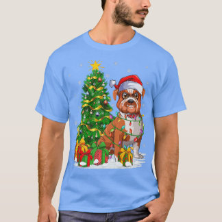 Bulldog Hund Lover Xmas Tree Santa Funny Bulldog C T-Shirt
