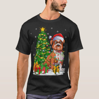 Bulldog Hund Lover Xmas Tree Santa Funny Bulldog C T-Shirt