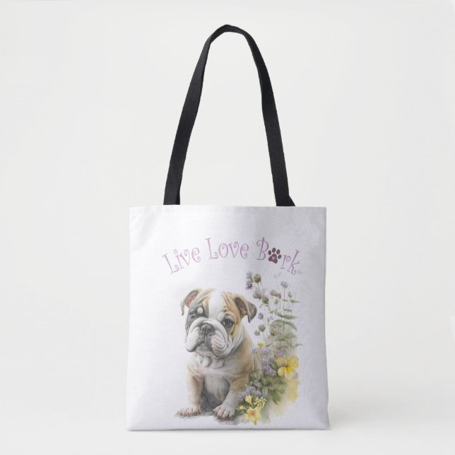 Bulldog Hund Mama Tasche (Vorderseite)
