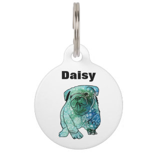 Bulldog Hund,Puppy Mandala Individuelle Name DogPe Haustiermarke