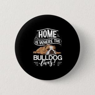 Bulldog Hund Sprichwort, wo der englische Bulldog Button