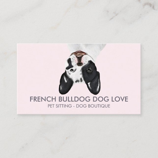 Bulldog-Hund Visitenkarte (Vorderseite)