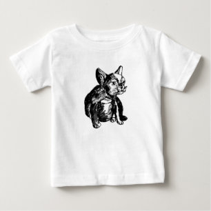 Bulldog Hund Zeichnend Baby Fine Jersey T - Shirt