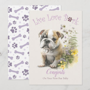 Bulldog-Hunde-Adoption, Gotcha-Tag Karte