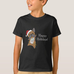 Bulldog Hunde frohe Weihnachts-Wintertiere T-Shirt