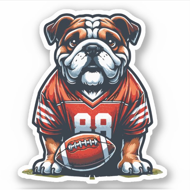 Bulldog-Hundekleber Aufkleber (Vorderseite)