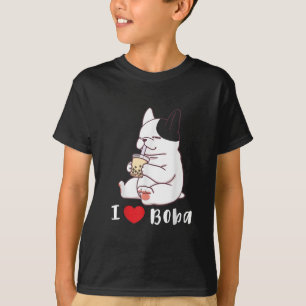 Bulldog-I-Liebe Boba Bubble Milk Tee Dog Cut