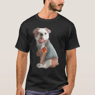 Bulldog I Liebe Mama Tattoo Hundeshirt Mutter T-Shirt