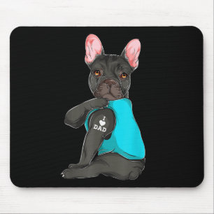 Bulldog I Liebe Vater Tattoo Apparel, Hund Vater Mousepad